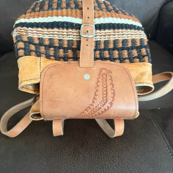 80’s weave basket bag farmers market bag medium sisal bag pack backpack artisan - Picture 5 of 11